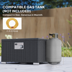 Outsunny 4 Seater Rattan Sofa Set with Footstool Thick Cushions Black Cream