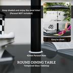 Outsunny Rattan Dining Set, 4 Seater Rattan Garden Furniture, Light Brown