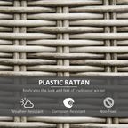 8-Seater PE Rattan DaybedTable with Olefin Cushion