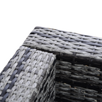 Rattan Set, 4 PC-Grey
