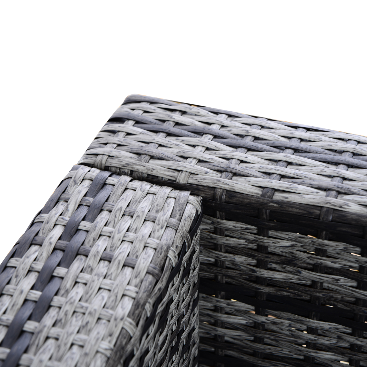 Rattan Set, 4 PC-Grey