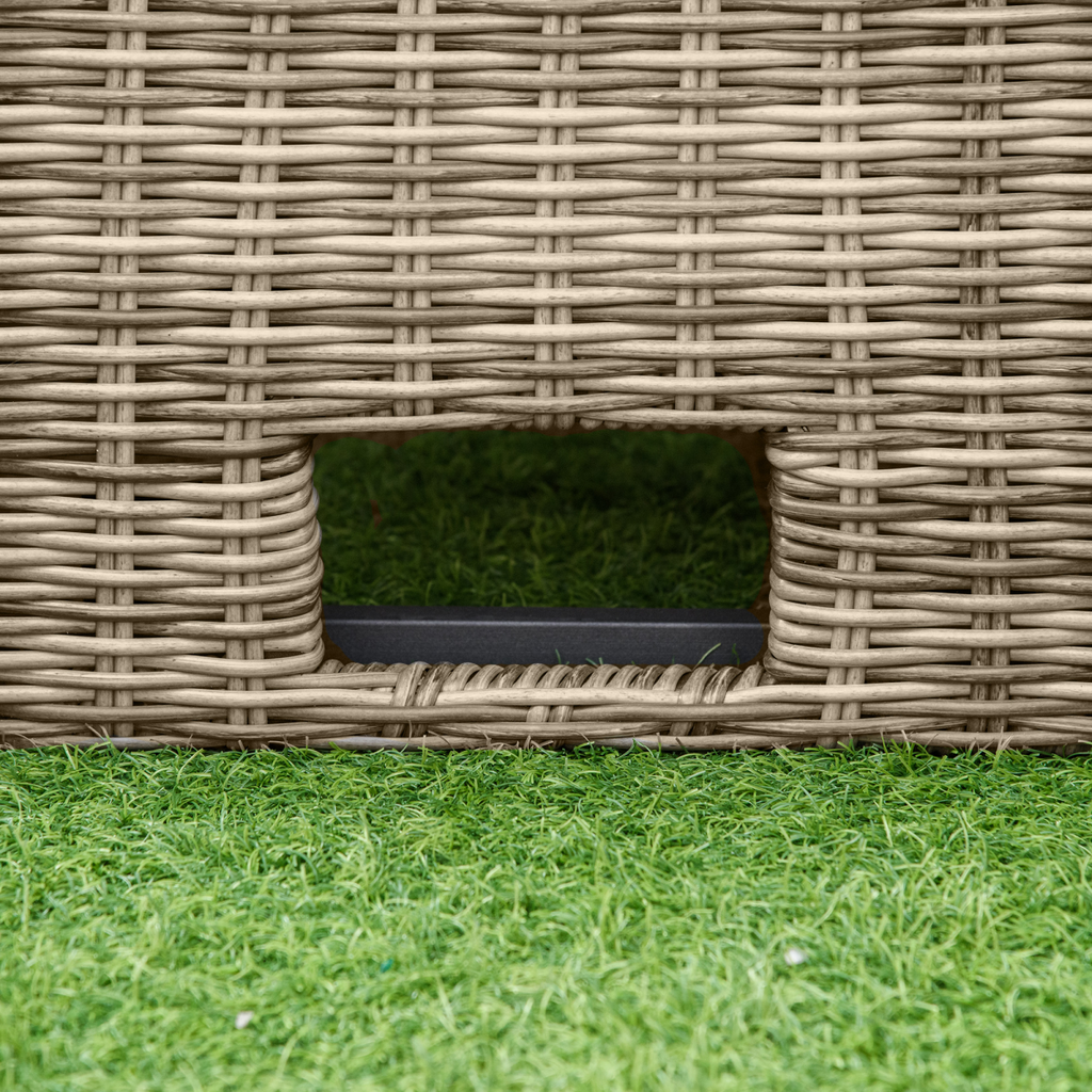 8-Seater PE Rattan DaybedTable with Olefin Cushion